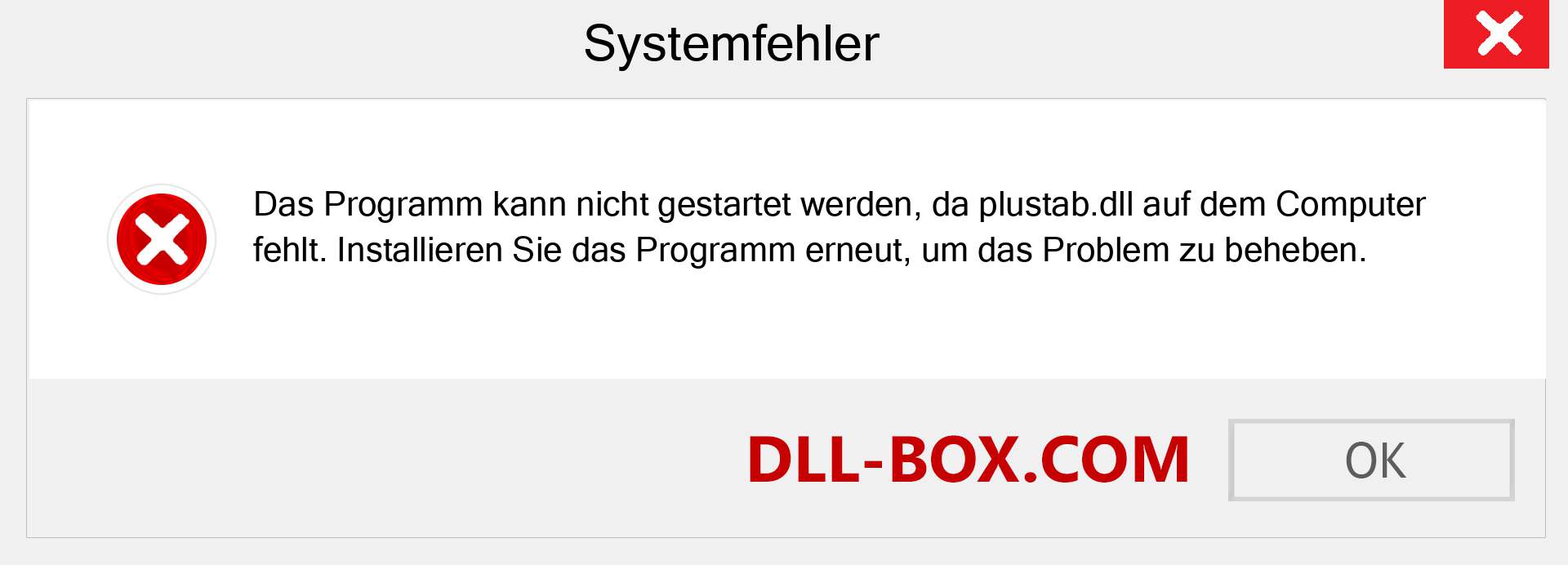 plustab.dll-Datei fehlt?. Download für Windows 7, 8, 10 - Fix plustab dll Missing Error unter Windows, Fotos, Bildern