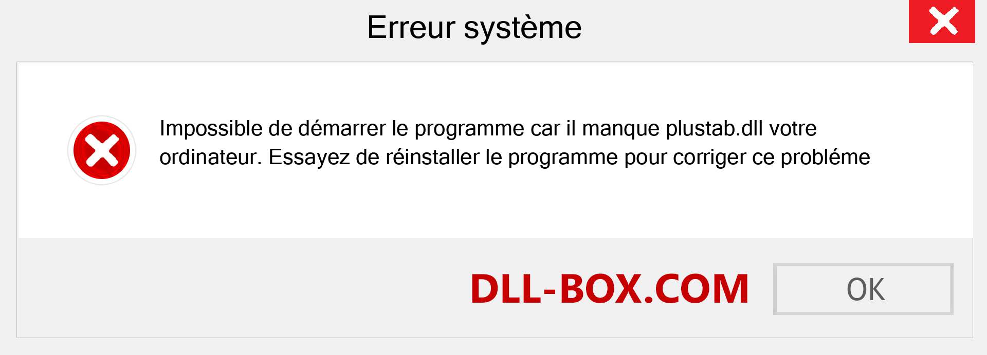 Le fichier plustab.dll est manquant ?. Télécharger pour Windows 7, 8, 10 - Correction de l'erreur manquante plustab dll sur Windows, photos, images