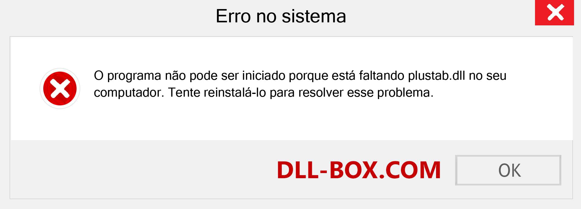 Arquivo plustab.dll ausente ?. Download para Windows 7, 8, 10 - Correção de erro ausente plustab dll no Windows, fotos, imagens